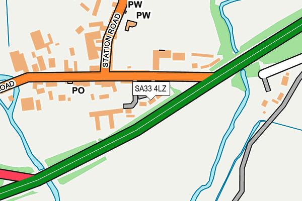 SA33 4LZ map - OS OpenMap – Local (Ordnance Survey)