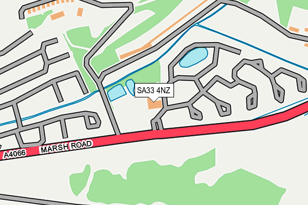 SA33 4NZ map - OS OpenMap – Local (Ordnance Survey)