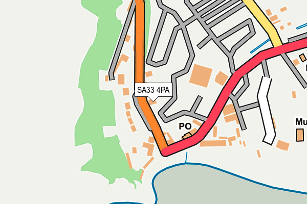 SA33 4PA map - OS OpenMap – Local (Ordnance Survey)