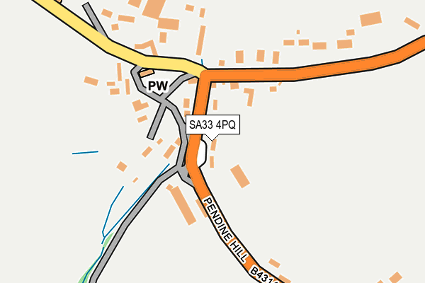 SA33 4PQ map - OS OpenMap – Local (Ordnance Survey)