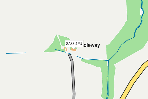 SA33 4PU map - OS OpenMap – Local (Ordnance Survey)