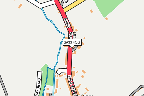 SA33 4QG map - OS OpenMap – Local (Ordnance Survey)