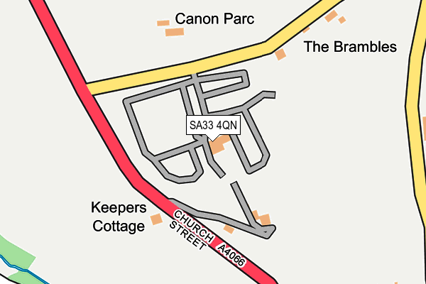 SA33 4QN map - OS OpenMap – Local (Ordnance Survey)