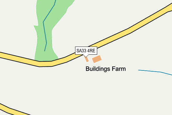 SA33 4RE map - OS OpenMap – Local (Ordnance Survey)