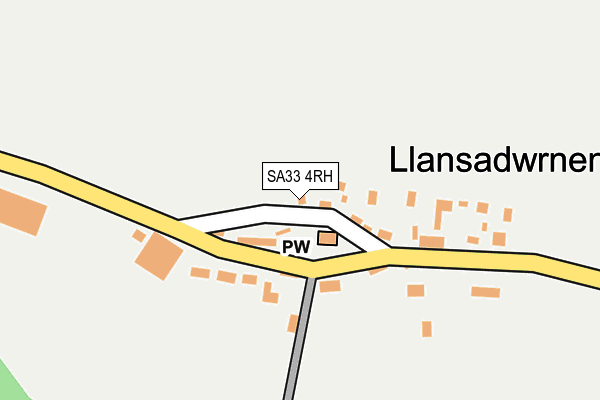 SA33 4RH map - OS OpenMap – Local (Ordnance Survey)