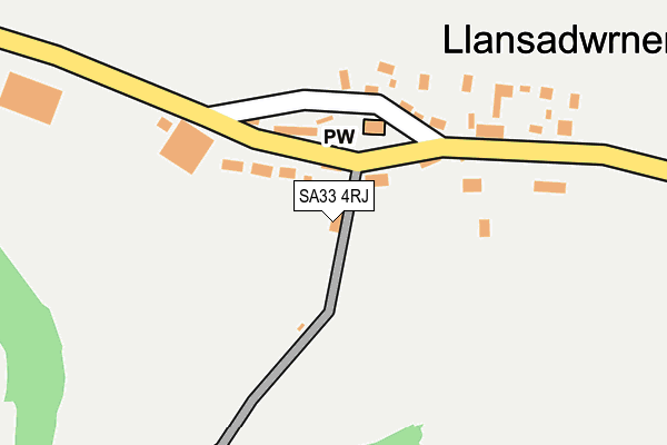 SA33 4RJ map - OS OpenMap – Local (Ordnance Survey)