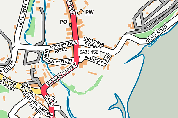 SA33 4SB map - OS OpenMap – Local (Ordnance Survey)