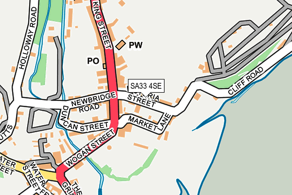 SA33 4SE map - OS OpenMap – Local (Ordnance Survey)