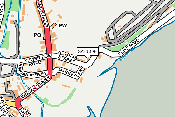 SA33 4SF map - OS OpenMap – Local (Ordnance Survey)