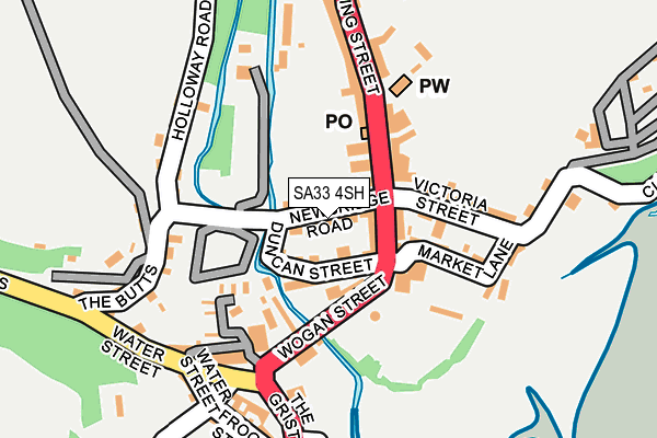 SA33 4SH map - OS OpenMap – Local (Ordnance Survey)