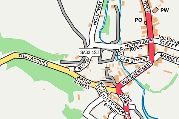 SA33 4SJ map - OS OpenMap – Local (Ordnance Survey)