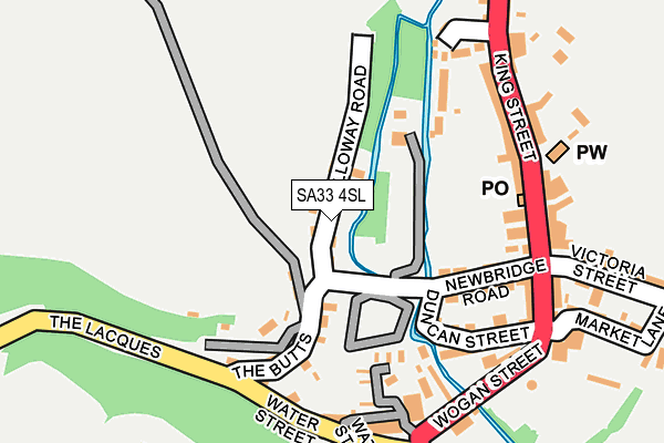 SA33 4SL map - OS OpenMap – Local (Ordnance Survey)