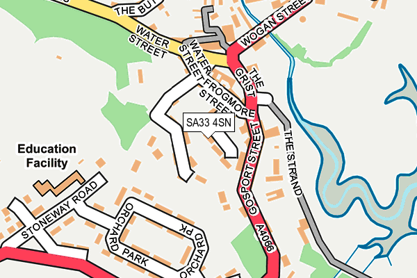 SA33 4SN map - OS OpenMap – Local (Ordnance Survey)