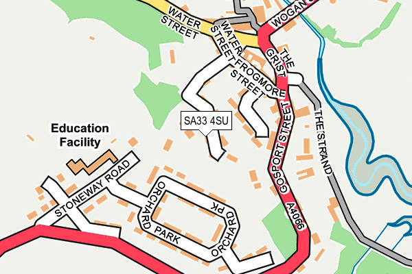 SA33 4SU map - OS OpenMap – Local (Ordnance Survey)