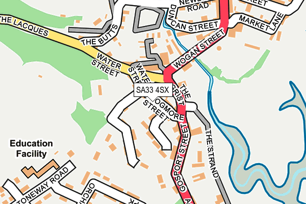 SA33 4SX map - OS OpenMap – Local (Ordnance Survey)