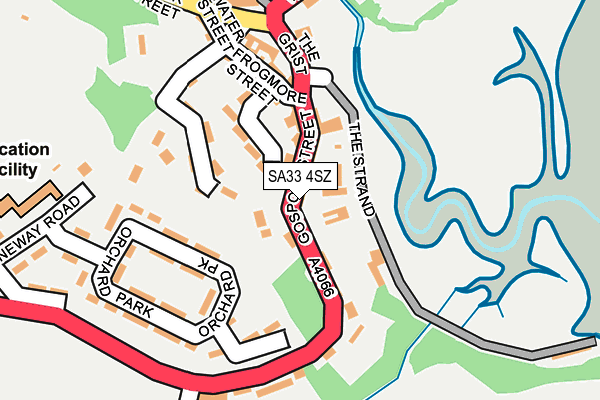 SA33 4SZ map - OS OpenMap – Local (Ordnance Survey)