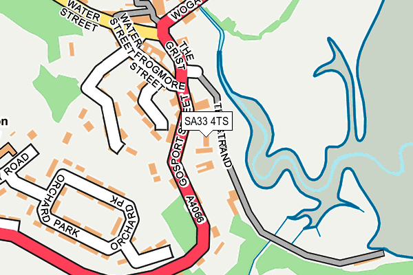 SA33 4TS map - OS OpenMap – Local (Ordnance Survey)