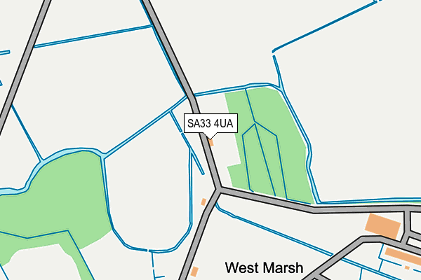 SA33 4UA map - OS OpenMap – Local (Ordnance Survey)