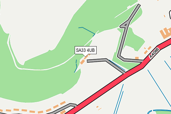 SA33 4UB map - OS OpenMap – Local (Ordnance Survey)