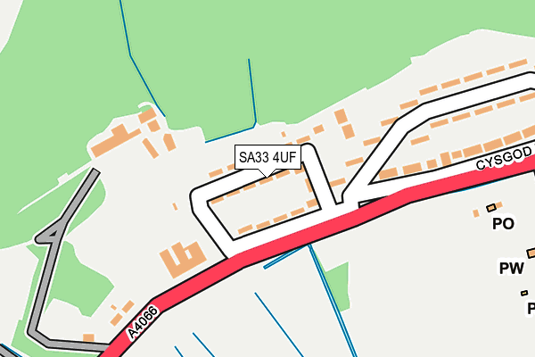 SA33 4UF map - OS OpenMap – Local (Ordnance Survey)