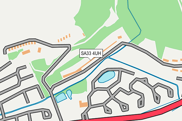 SA33 4UH map - OS OpenMap – Local (Ordnance Survey)