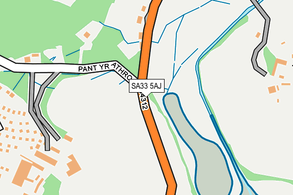 SA33 5AJ map - OS OpenMap – Local (Ordnance Survey)