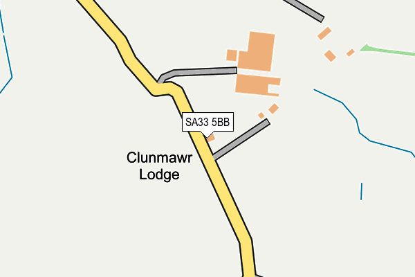 SA33 5BB map - OS OpenMap – Local (Ordnance Survey)