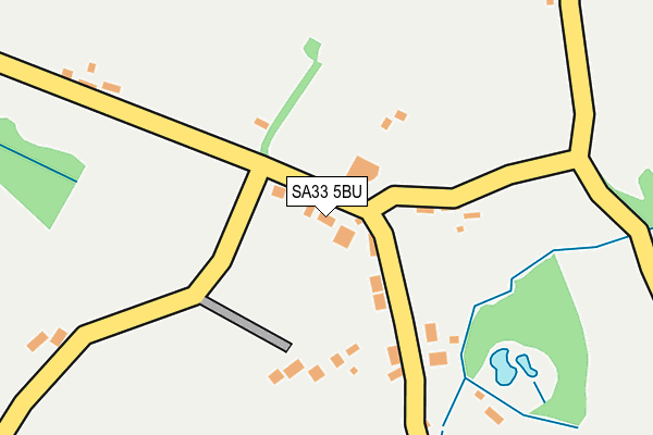 SA33 5BU map - OS OpenMap – Local (Ordnance Survey)