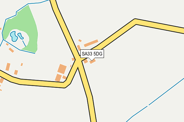SA33 5DG map - OS OpenMap – Local (Ordnance Survey)