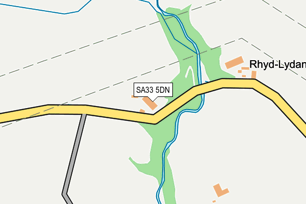 SA33 5DN map - OS OpenMap – Local (Ordnance Survey)
