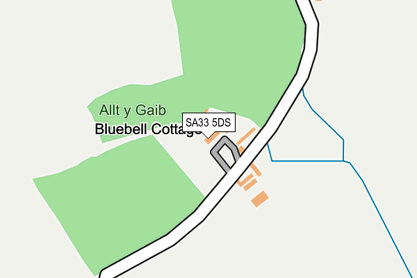 SA33 5DS map - OS OpenMap – Local (Ordnance Survey)