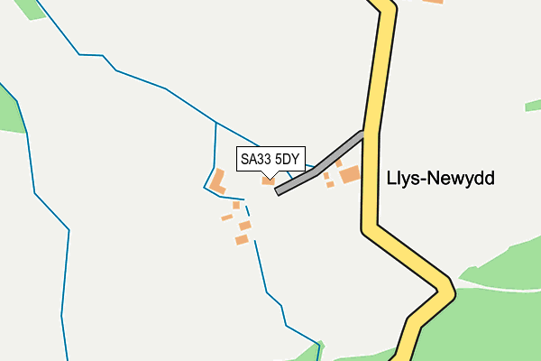 SA33 5DY map - OS OpenMap – Local (Ordnance Survey)