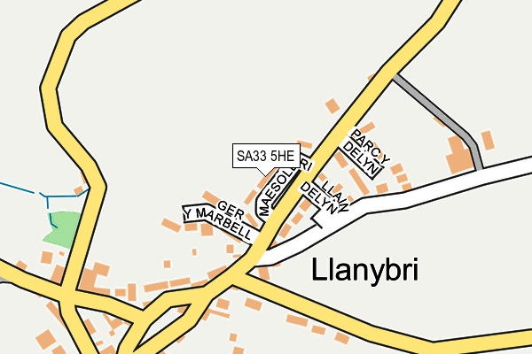 SA33 5HE map - OS OpenMap – Local (Ordnance Survey)