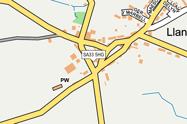 SA33 5HG map - OS OpenMap – Local (Ordnance Survey)