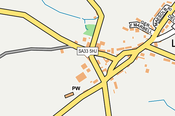 SA33 5HJ map - OS OpenMap – Local (Ordnance Survey)