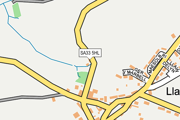 SA33 5HL map - OS OpenMap – Local (Ordnance Survey)
