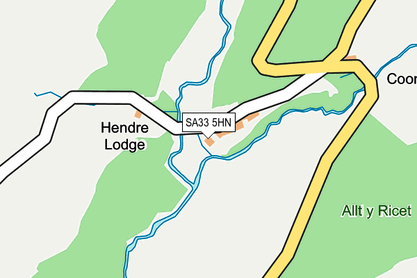 SA33 5HN map - OS OpenMap – Local (Ordnance Survey)