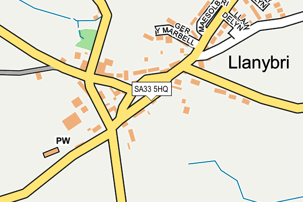 SA33 5HQ map - OS OpenMap – Local (Ordnance Survey)