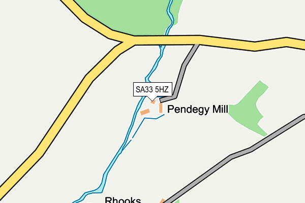 SA33 5HZ map - OS OpenMap – Local (Ordnance Survey)