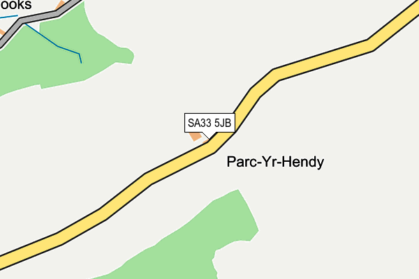 SA33 5JB map - OS OpenMap – Local (Ordnance Survey)