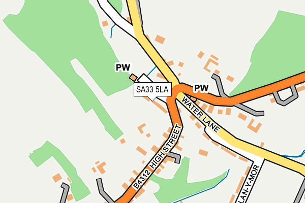 SA33 5LA map - OS OpenMap – Local (Ordnance Survey)