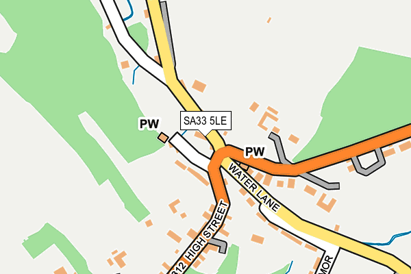 SA33 5LE map - OS OpenMap – Local (Ordnance Survey)