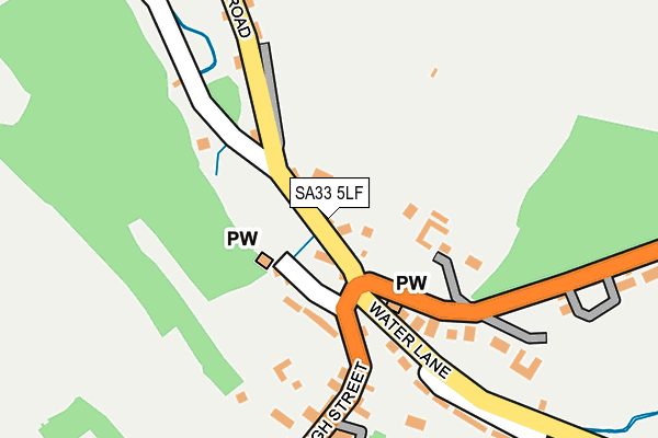 SA33 5LF map - OS OpenMap – Local (Ordnance Survey)