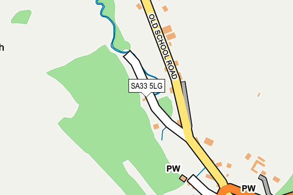 SA33 5LG map - OS OpenMap – Local (Ordnance Survey)