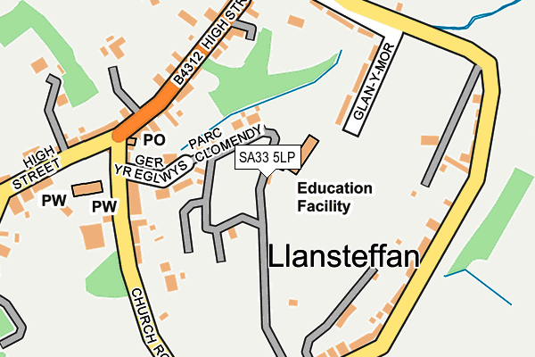 SA33 5LP map - OS OpenMap – Local (Ordnance Survey)
