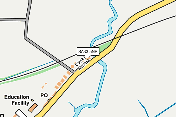 SA33 5NB map - OS OpenMap – Local (Ordnance Survey)