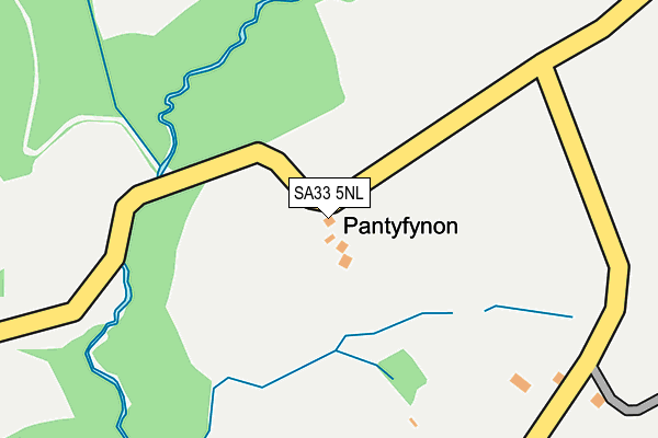 SA33 5NL map - OS OpenMap – Local (Ordnance Survey)