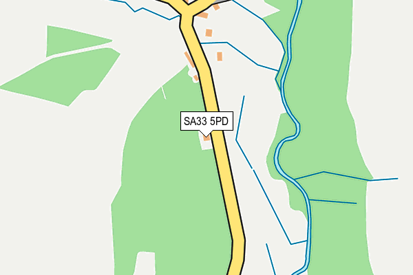 SA33 5PD map - OS OpenMap – Local (Ordnance Survey)