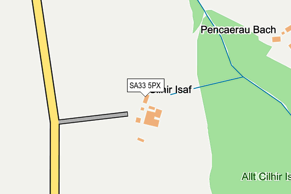 SA33 5PX map - OS OpenMap – Local (Ordnance Survey)