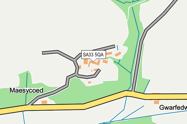 SA33 5QA map - OS OpenMap – Local (Ordnance Survey)